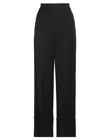 KONTATTO Casual trouser Black 77% Polyester, 17% Viscose, 6% Elastane