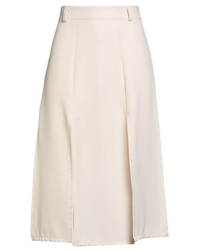 KONTATTO Midi skirt Cream 74% Polyester, 23% Viscose, 3% Elastane