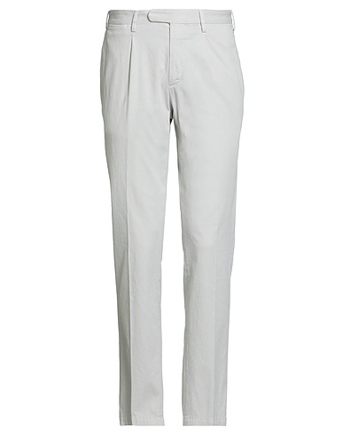 DEVORE INCIPIT Casual trouser Light grey 93% Cotton, 6% Silk, 1% Elastane
