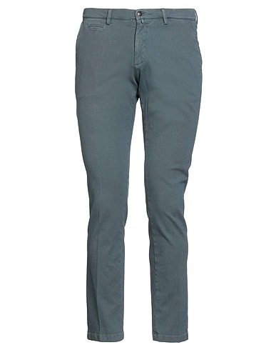 BRIGLIA 1949 Casual pants Slate blue 97% Cotton, 3% Elastane