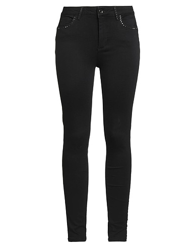 LIU •JO Denim pants X ISKO Black 70% Cotton, 18% Modal, 8% Polyester, 4% Elastane