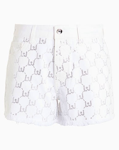 LIU •JO Denim shorts White 100% Cotton