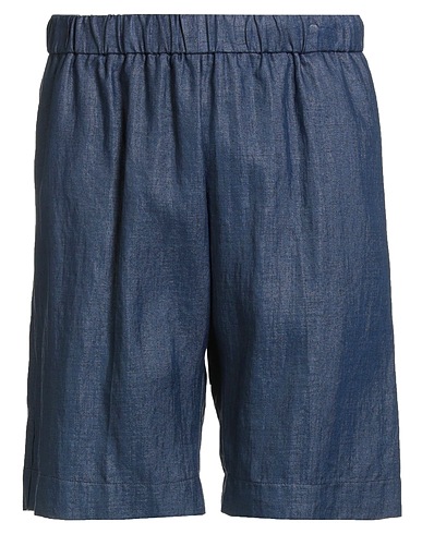 BRIAN DALES Denim shorts Blue 53% Linen, 47% Polyamide