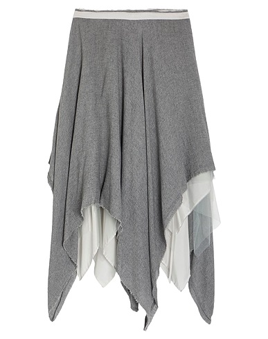 MARC LE BIHAN Long skirt Dark brown 75% Viscose, 25% Wool