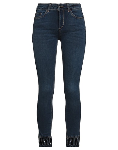 LIU •JO Denim pants X ISKO Blue 70% Cotton, 18% Modal, 8% Polyester, 4% Elastane