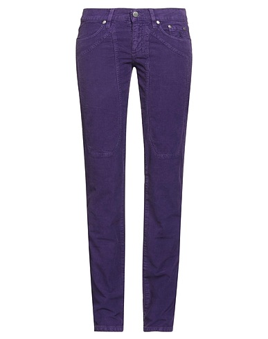 JECKERSON Casual trouser Purple 98% Cotton, 2% Elastane