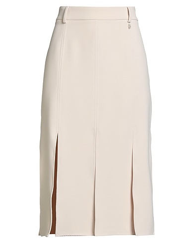 LIU •JO Midi skirt Cream 95% Polyester, 5% Elastane