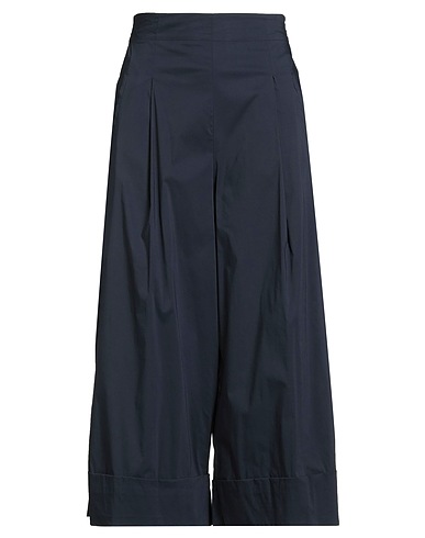 LIVIANA CONTI Casual trouser Midnight blue 68% Cotton, 28% Polyamide, 4% Elastane