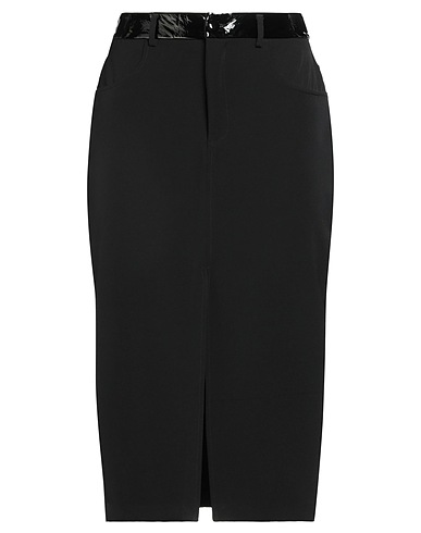 LIU •JO Midi skirt Black 88% Polyester, 12% Elastane