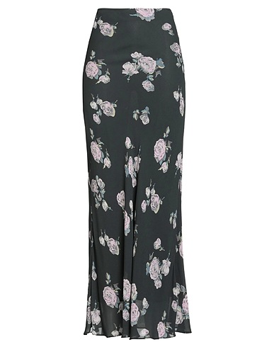 GANNI Maxi Skirts Charcoal 100% Viscose