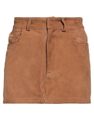 DFOUR Minirock Kamel 100% Leder