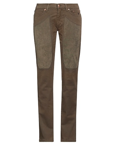 JECKERSON Casual pants Military green 97% Cotton, 3% Elastane, Polyester, Polyurethane