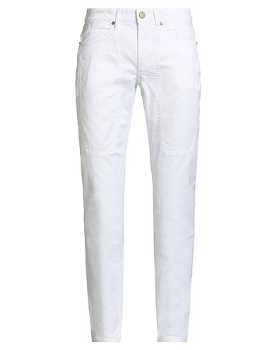 JECKERSON Casual pants White 97% Cotton, 3% Elastane