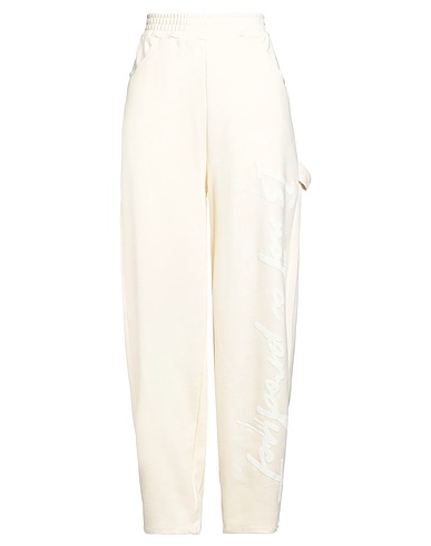DISCLAIMER Casual trouser Ivory 100% Cotton