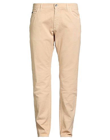 DOLCE&GABBANA Denim trousers Sand 100% Cotton