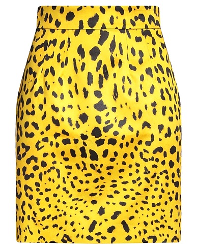 DOLCE&GABBANA Mini skirt Yellow 95% Polyester, 5% Elastane