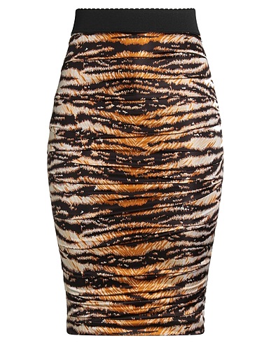 DOLCE&GABBANA Midi skirt Black 100% Viscose