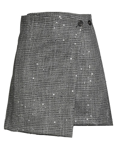 HOPE FASHION Mini skirt Black 59% Polyester, 35% Viscose, 3% Metallic fiber, 3% Elastane