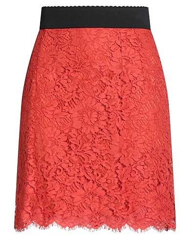 DOLCE&GABBANA Mini skirt Coral 50% Cotton, 41% Viscose, 9% Polyamide
