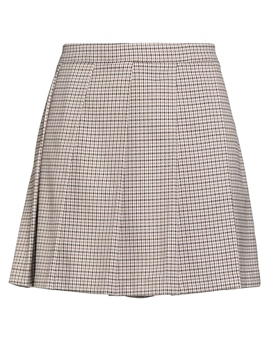 BRIZZI Mini skirt Beige 62% Polyester, 33% Viscose, 2% Elastane, 2% Lurex®, 1% Polyamide