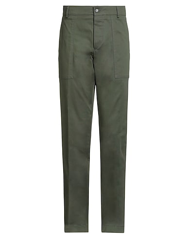 BERWICH Casual trouser Dark green 98% Cotton, 2% Elastane