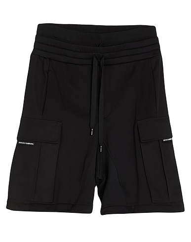 DOLCE&GABBANA Shorts & Bermuda Black 90% Cotton, 10% Polyamide, Acetate, Polyester