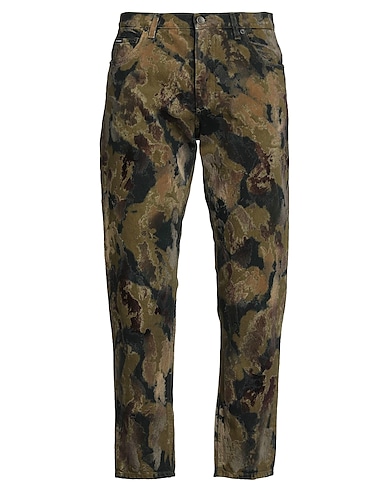 DOLCE&GABBANA Denim trousers Military green 100% Cotton, Viscose