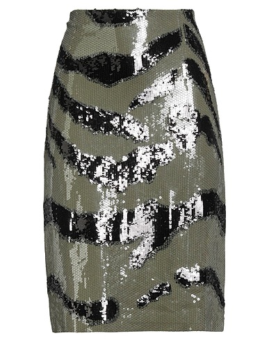 NILI LOTAN Midi skirt Military green 100% Viscose