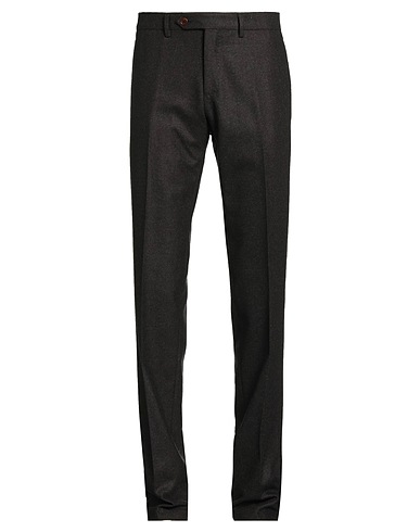 TOMBOLINI Casual pants Dark brown 100% Virgin Wool