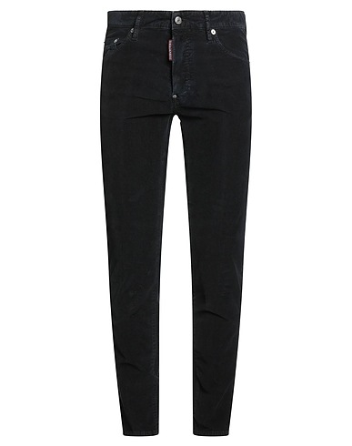 DSQUARED2 Casual trouser Black 97% Cotton, 3% Elastane, Calfskin