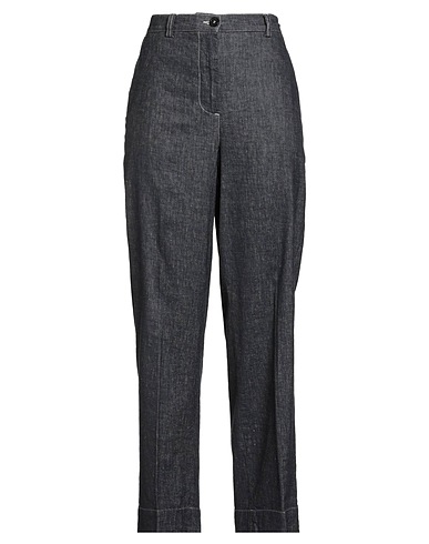SEVENTY VENEZIA Denim trousers Blue 52% Cotton, 46% Linen, 2% Elastane