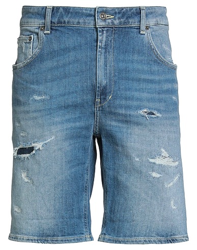 DONDUP Denim shorts Blue 98% Organic cotton, 2% Elastane