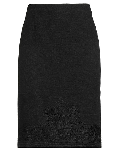 ETRO Midi skirt Charcoal 94% Wool, 5% Cashmere, 1% Elastane