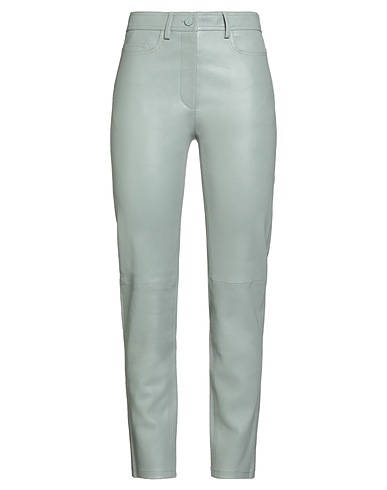 JOSEPH Casual pants Sage green 100% Lambskin
