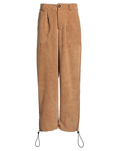 DISCLAIMER Casual trouser Camel 92% Polyester, 8% Polyamide