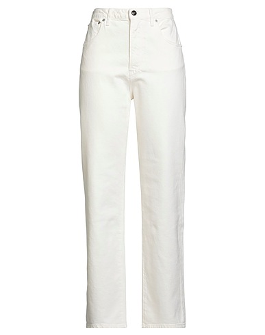 SEMICOUTURE Denim trousers White 98% Cotton, 2% Elastane