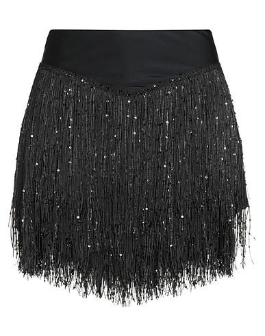 ROTATE BIRGER CHRISTENSEN Mini skirt Black 82% Recycled polyamide, 18% Elastane