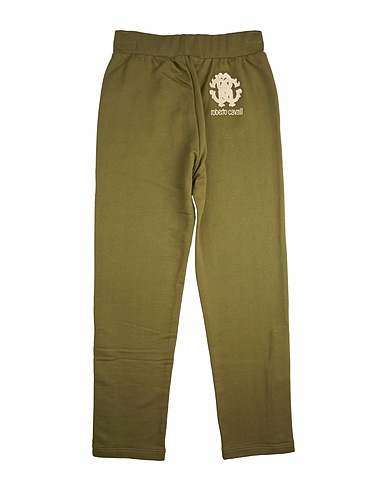 ROBERTO CAVALLI Pantalone JUNIOR Verde militare 100% Cotone