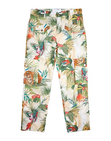 ROBERTO CAVALLI Casual pants JUNIOR Military green 100% Cotton