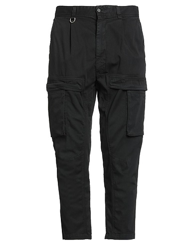 PAOLO PECORA Casual pants Black 98% Cotton, 2% Elastane