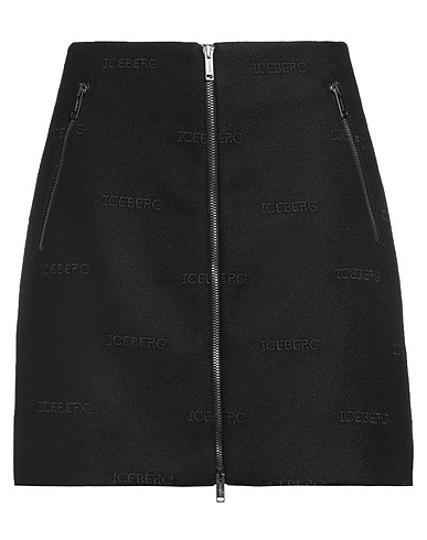 ICEBERG Minigonna Nero 50% Lana, 30% Poliestere, 10% Poliammide, 10% Acrilico