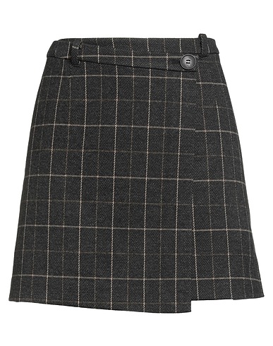 GESTUZ Mini skirt Dark brown 65% Polyester, 30% Viscose, 5% Elastane
