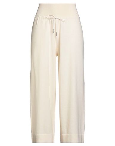 FABIANA FILIPPI Casual trouser Ivory 75% Virgin Wool, 15% Silk, 10% Cashmere
