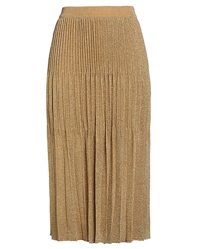 M MISSONI Midi skirt Gold 51% Polyamide, 49% Metallic fiber