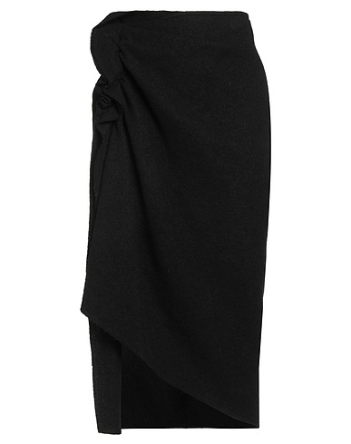 DRIES VAN NOTEN Midi-Rock Schwarz 100% Wolle