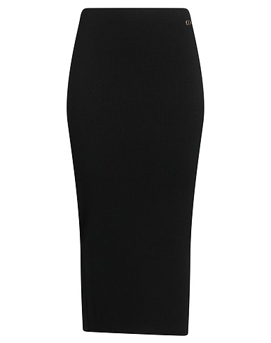 TWINSET Midi skirt Black 59% Viscose, 23% Polyester, 16% Polyamide, 2% Elastane