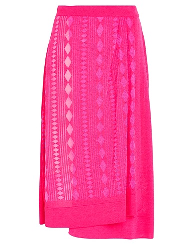 BALLANTYNE Midi skirt Fuchsia 60% Cotton, 19% Polyamide, 19% Polyester, 1% Viscose, 1% Metallic Polyester
