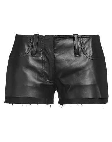DONDUP Leather trouser Black 100% Lambskin