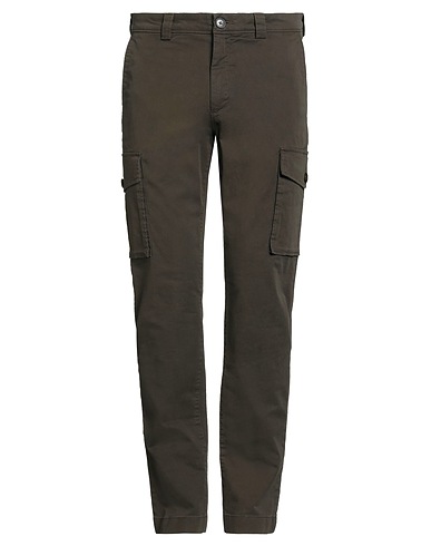 WOOLRICH Casual trouser Dark green 97% Cotton, 3% Elastane