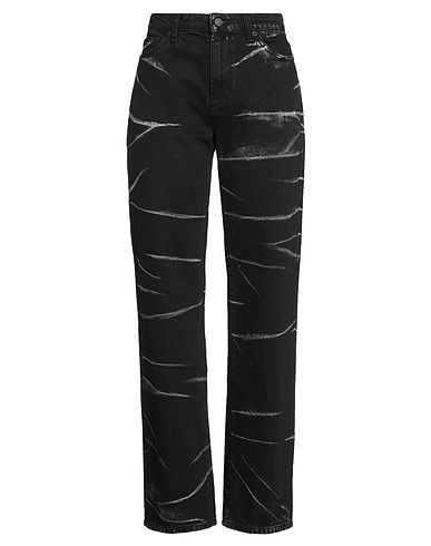 VICOLO Denim pants DENIM COUTURE Black 100% Cotton